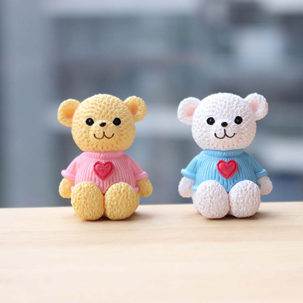 Tượng gấu mini dễ thương dùng trang trí