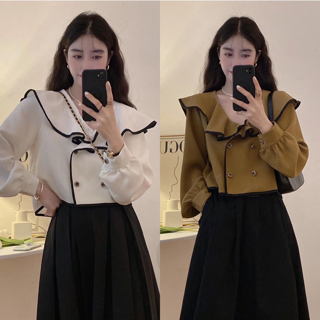 Phụ Nữ Mùa Thu Khí Chất Mới Áo Sơ Mi Dài Tay Áo Sơ Mi Thời Trang Hàn Quốc Sang Trọng