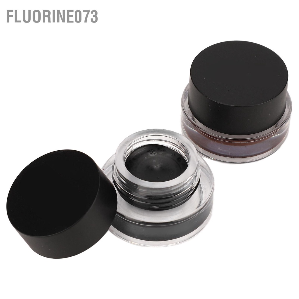 Fluorine073 Dụng cụ kẻ mắt Hướng dẫn silicone chống thấm nước Đũa phép với Kem màu nâu đen để trang điểm