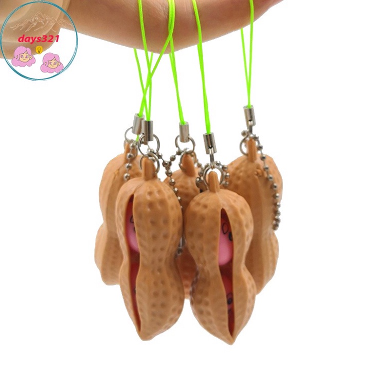 Móc khóa hạt lạc Bóp Edamame, ép ép, Giải Nén Và Thông Hơi Edamame, Giải Nén Sáng Tạo Và Giảm Buồn Chán, Móc Chìa Khóa H