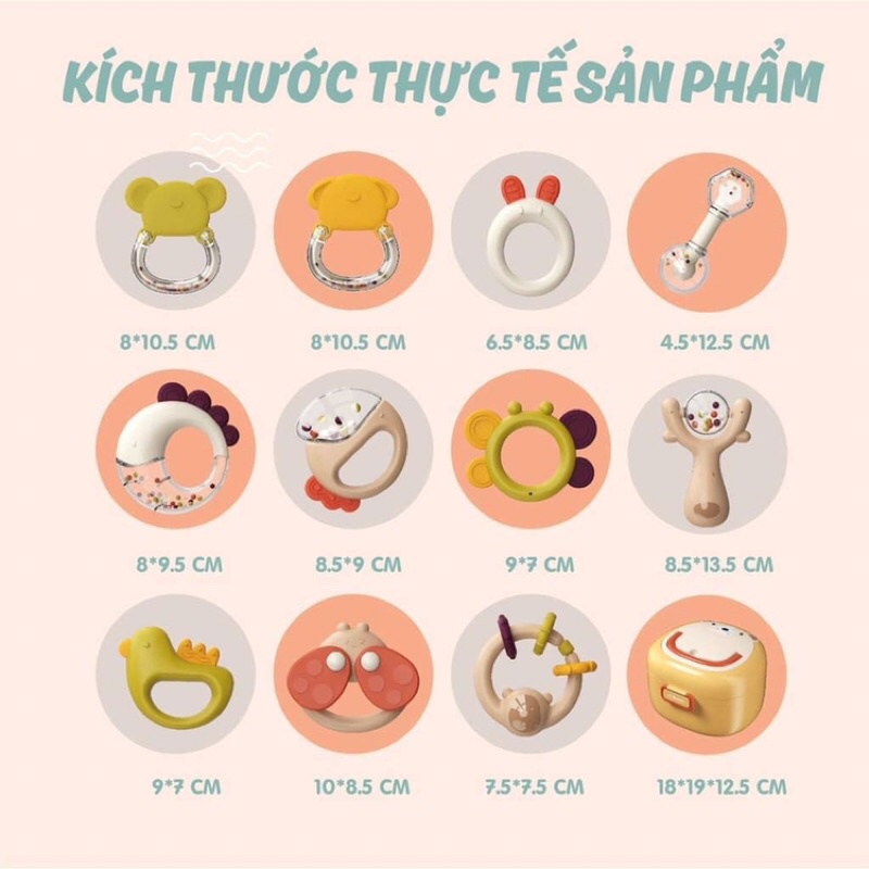 Bộ xúc xắc gặm nướu Umoo an toàn cho bé