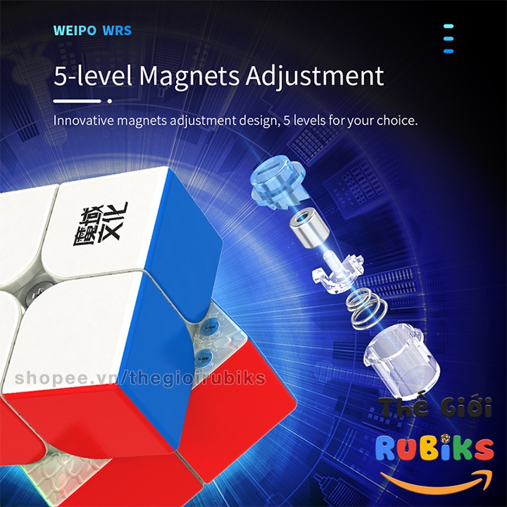 Rubik MoYu WeiPo WRS 2021/ WRM 2019 Rubik 2x2x2 Cao Cấp Có Nam Châm (Hãng Mod M)