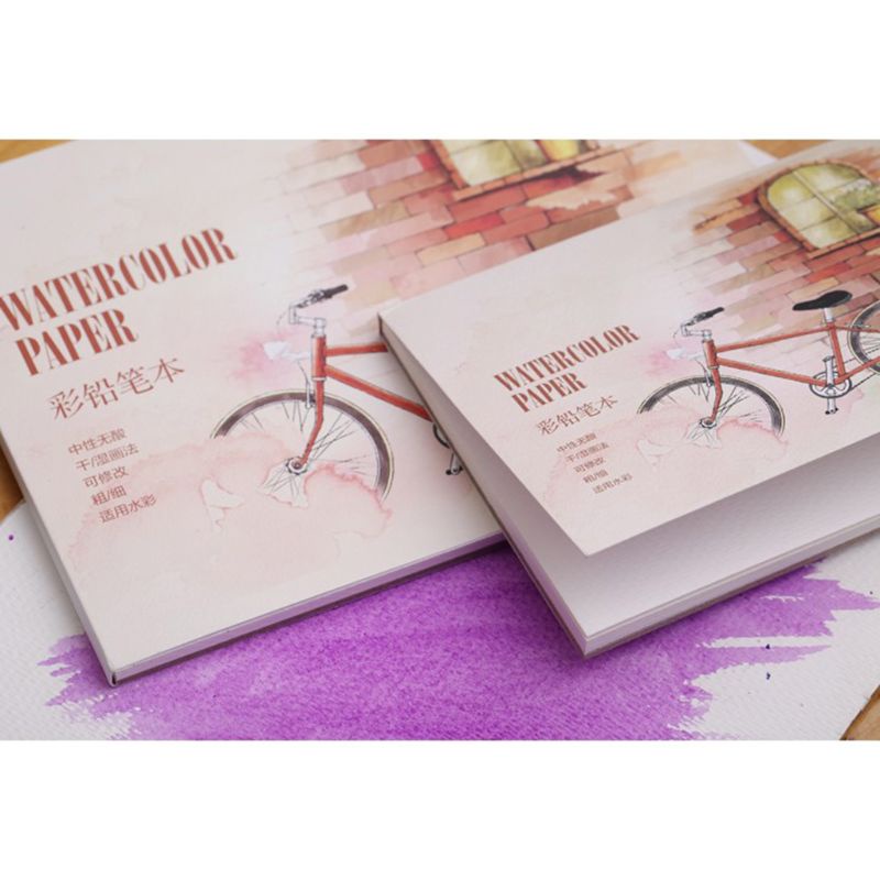 Set 12 Tấm Giấy Vẽ Màu Nước Khổ A5 / A6 Tiện Dụng