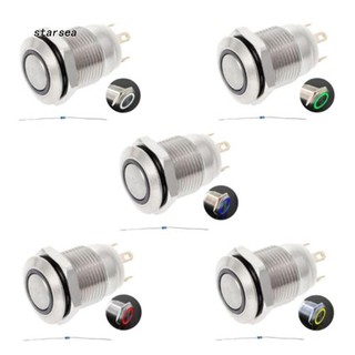 Công tắc nhấn kim loại stse _ 12mm cho đèn LED 3A / 220V DC