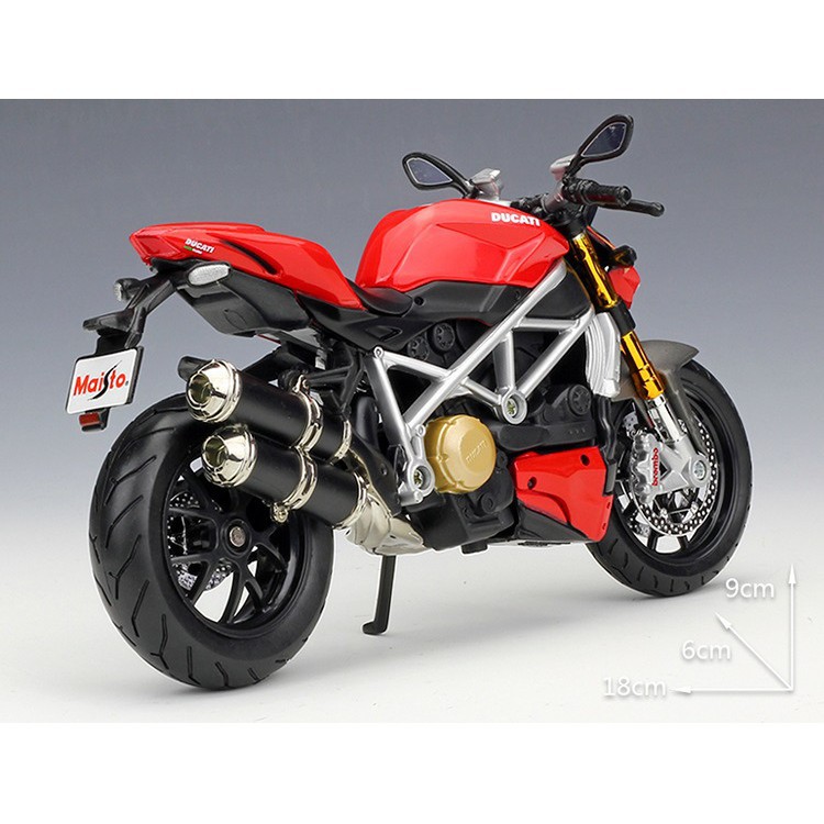 MÔ HÌNH XE MOTO Siêu xe Ducati mod Streetfighter S - MAISTO tỷ lệ 1:12