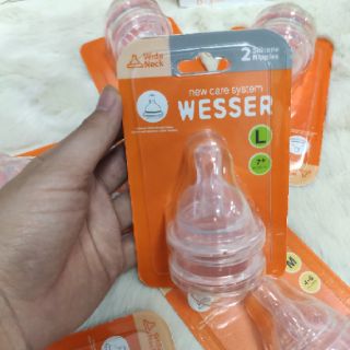 (Chính hãng)Núm ti Wesser cổ rộng S/M/L