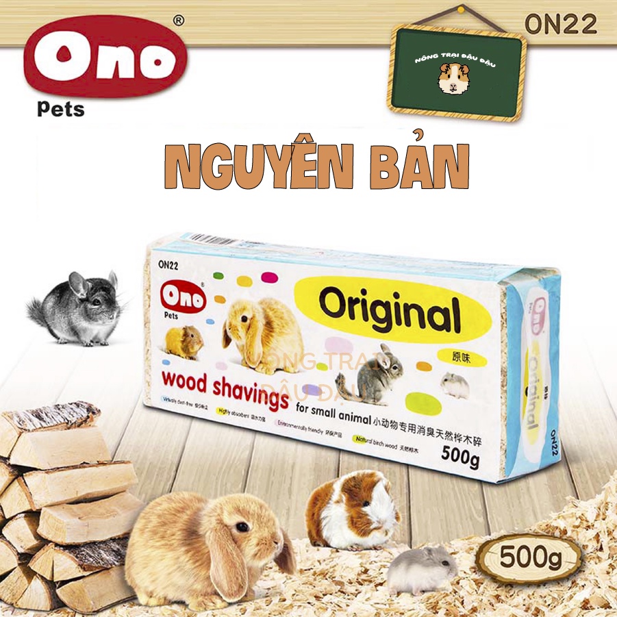 Mùn Cưa Lót Chuồng Cho Hamster, Thỏ, Bọ Ú, Chinchilla Hiệu ONO 500g, 1kg