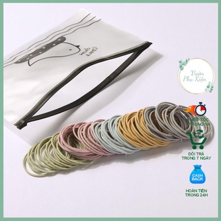 Chun Buộc Tóc Túi Zip Set 100 Chiếc