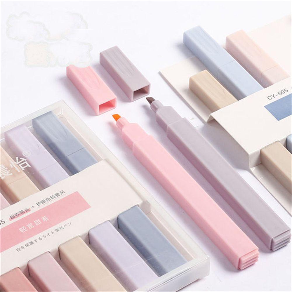 Set 6 Bút Dạ Quang Đầu Mềm AUGUSTINE Bảo Vệ Mắt Dùng Trong Trường Học / Văn Phòng