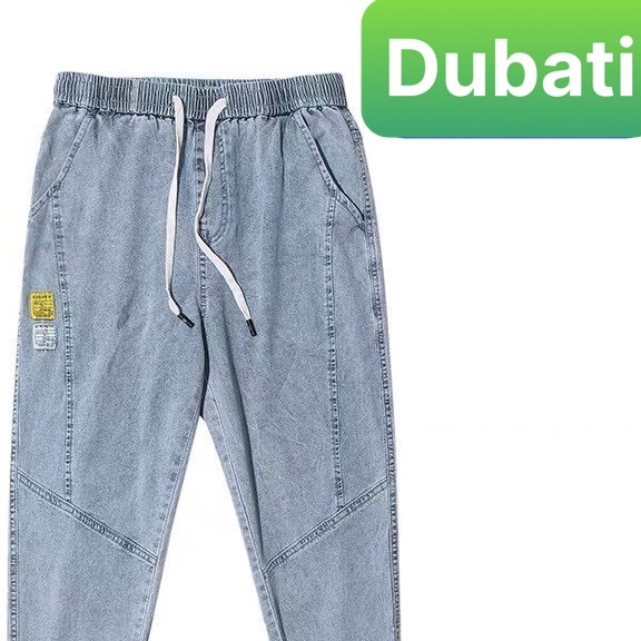 Quần Jogger Jeans Nam Túm Gấu Xanh Lưng Dáng Suông Phong Cách Unisex- DB 57- DUBATI FASHION