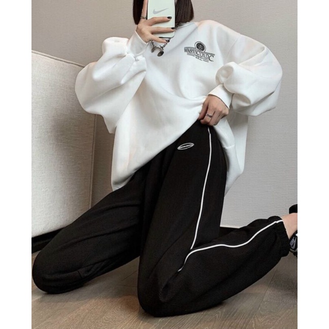 Quần Jogger Mí Chun Unisex[FREESHIP]Quần nỉ ống boom form rộng, chất nỉ chân cua đanh mịn