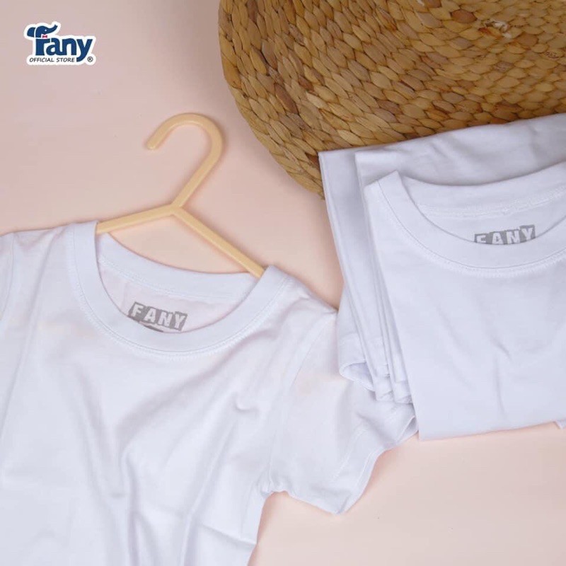 Áo cộc tay trắng căng kim 100% cotton