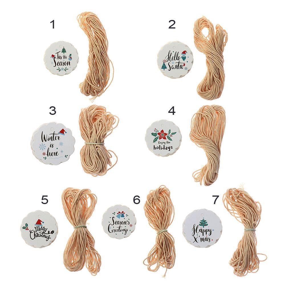 Set 50 Thẻ Giấy Treo Trang Trí Giáng Sinh