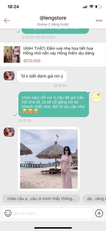 Đầm xoè nhẹ họa tiết hoa Hồng nhỏ nền váy Hồng thêm dịu dàng
