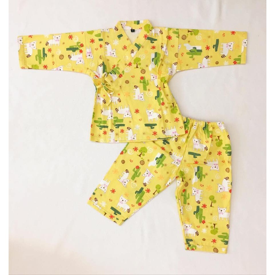 Yukata dài tay (mèo vàng)
