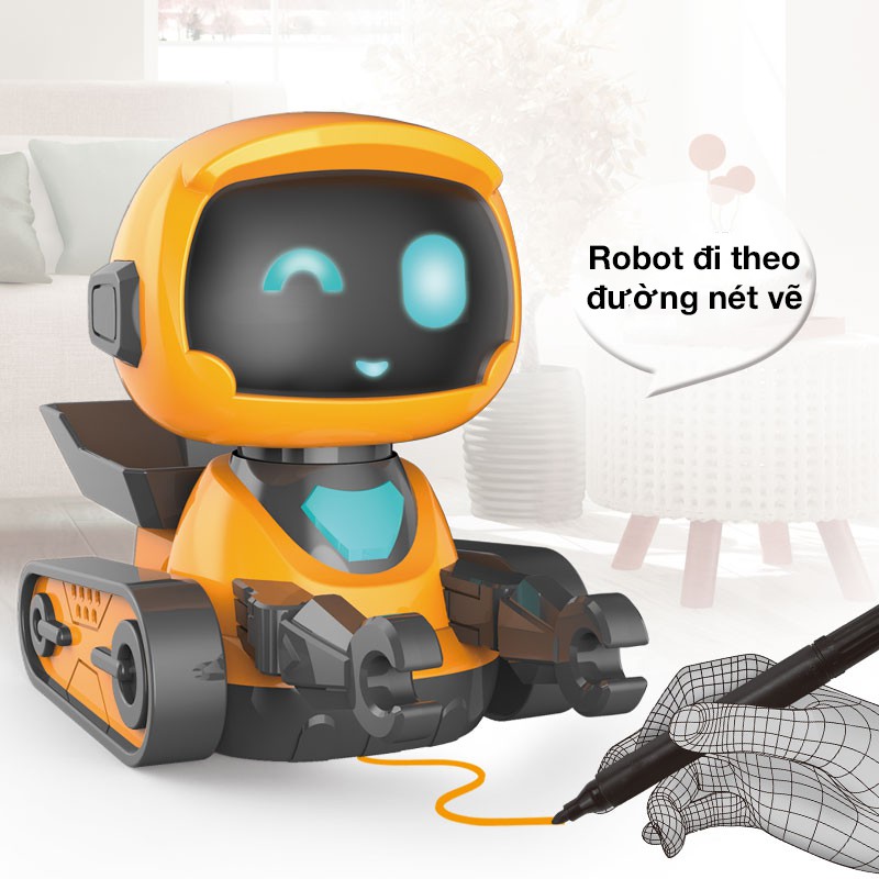 Đồ chơi Robot điều khiển đi theo đường nét vẽ thú vị, chất liệu an toàn, sáng tạo và độc đáo- KAVY