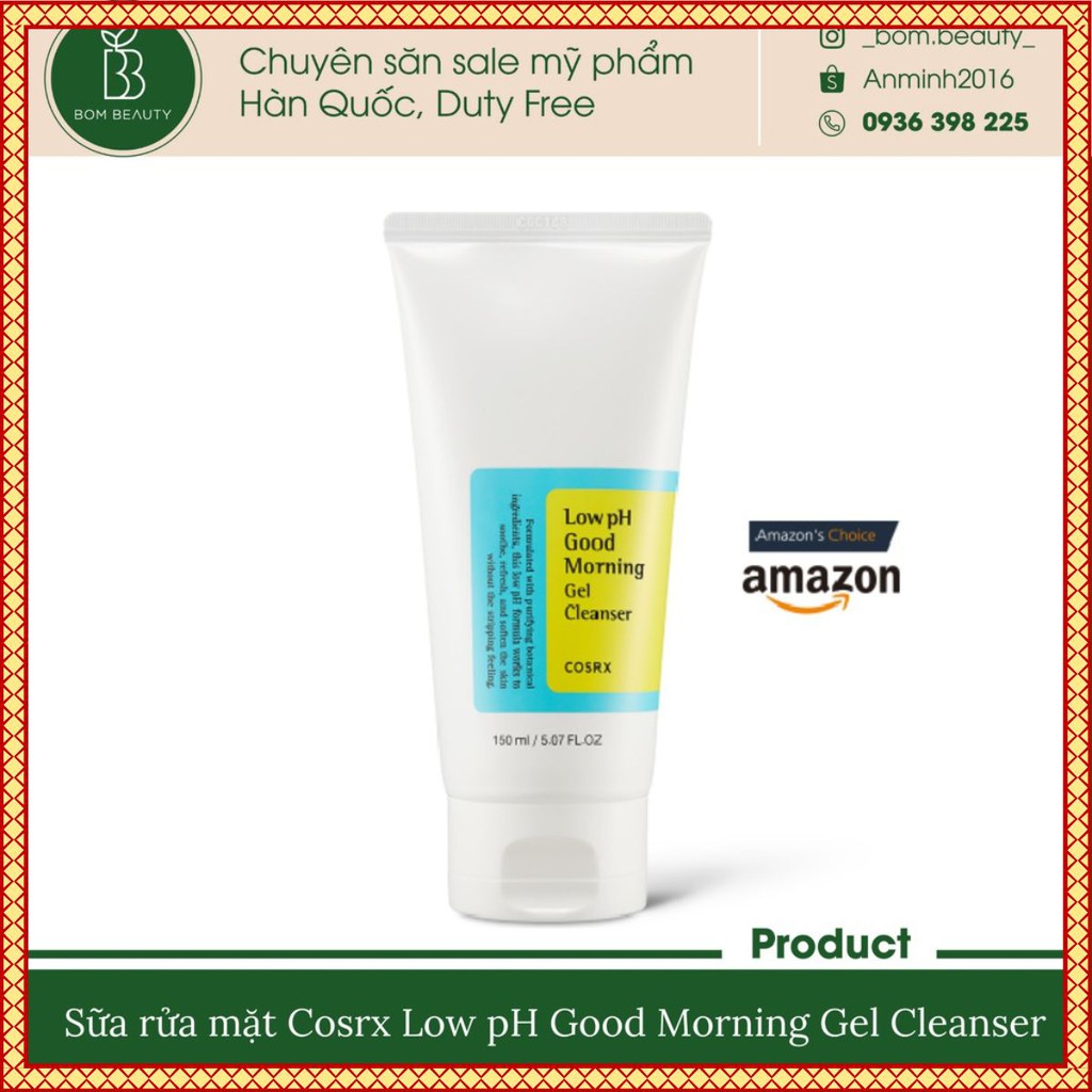  Sữa rửa mặt Cosrx Low pH Good Morning Gel Cleanser 150ml | BigBuy360 - bigbuy360.vn