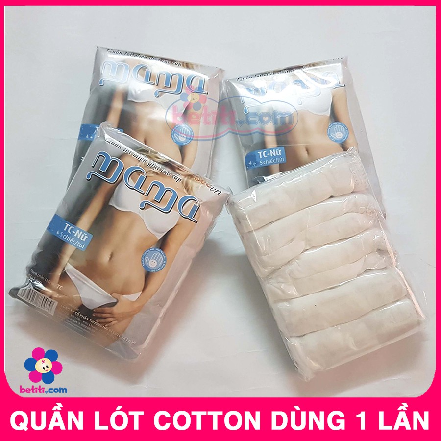 Sét 5 Chiếc Quần Lót Giấy Cotton Dùng 1 Lần (Tiện Lợi Cho Mẹ Bầu Đi Sinh) - Ảnh Thật - 8936095880079