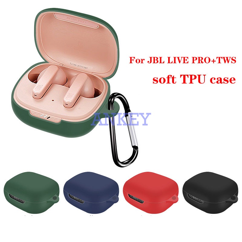 JBL LIVE PRO+ TWS Vỏ Bảo Vệ Hộp Sạc Tai Nghe Bluetooth Không Dây Bằng Silicon Chống Rơi Kèm Móc Treo Tiện Dụng