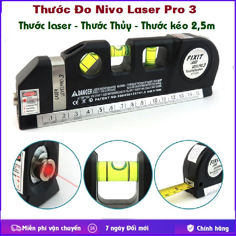 Thước đo 6 góc gấp, Thước Định Vị Khoan Lỗ, Cắt Gạch Đa Năng điều chỉnh dễ dàng 6 đoạn thước và thước đo Nivo laser