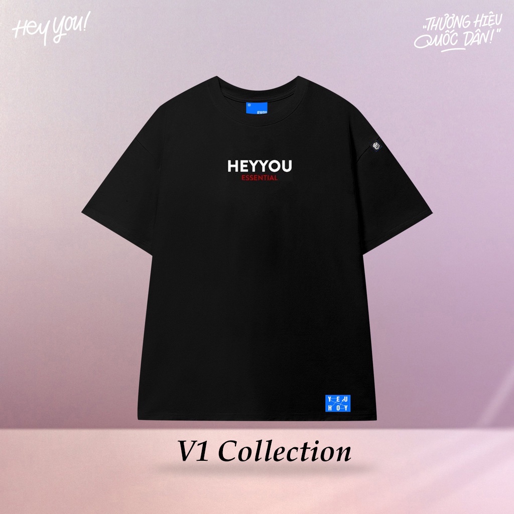 Áo thun unisex Local Brand HEYYOU Form Rộng Tay Lỡ nam nữ RAINBOW ESSENTIAL áo phông hey you Oversize cottton 100%