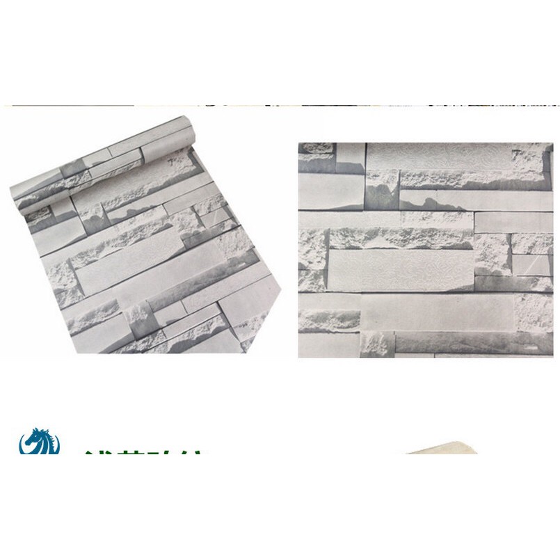 DECAL 1m Giấy dán tường khổ rộng 45cm ( có sẵn keo ) - ĐÁ TRẮNG XÁM 3D ELL115 | BigBuy360 - bigbuy360.vn