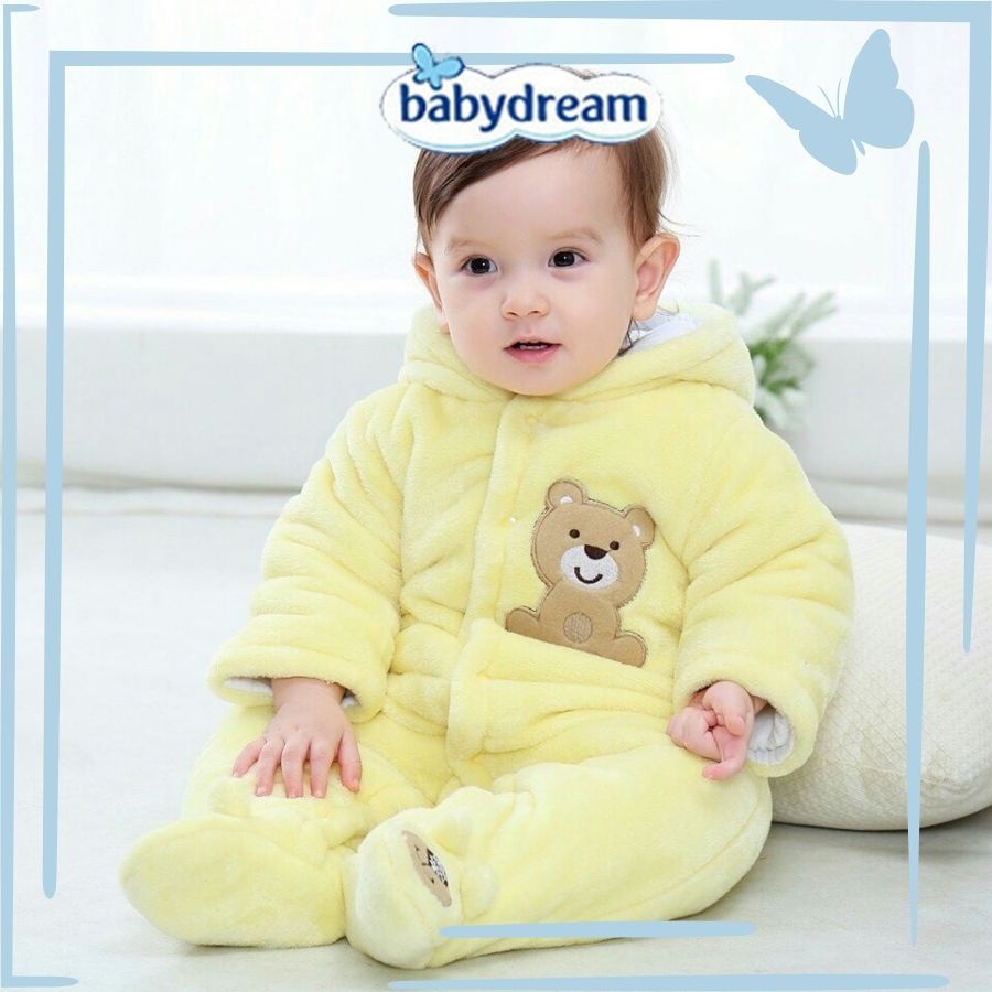 Bộ ủ body bông liền tất dày dặn cho bé 0-12 tháng Baby Dreams