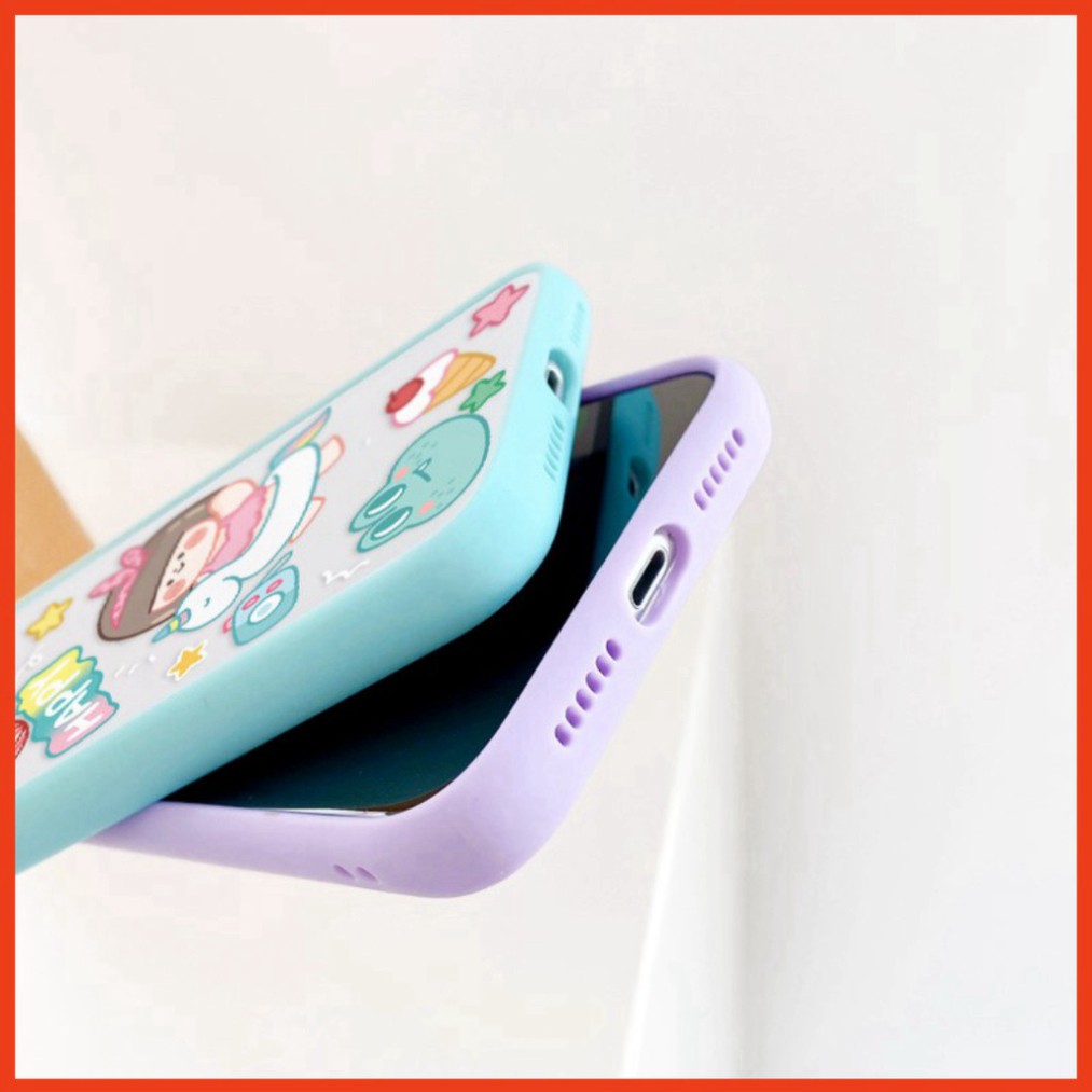 Ốp lưng iphone YuAn Cute nhám viền nổi cong 5/5s/6/6plus/6s/6splus/7/7plus/8/8plus/x/xr/xs/11/12/pro/max/plus/promax