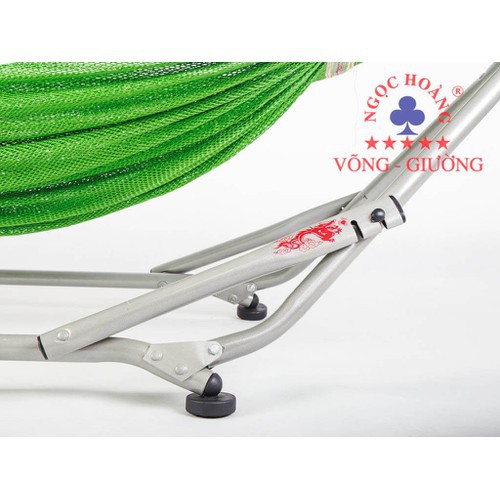 Bộ Võng Xếp Thuyền Rồng Ngọc Hoàng Thép Sơn Tĩnh Điện + Lưới A50 Cán Nhựa Xuất Khẩu