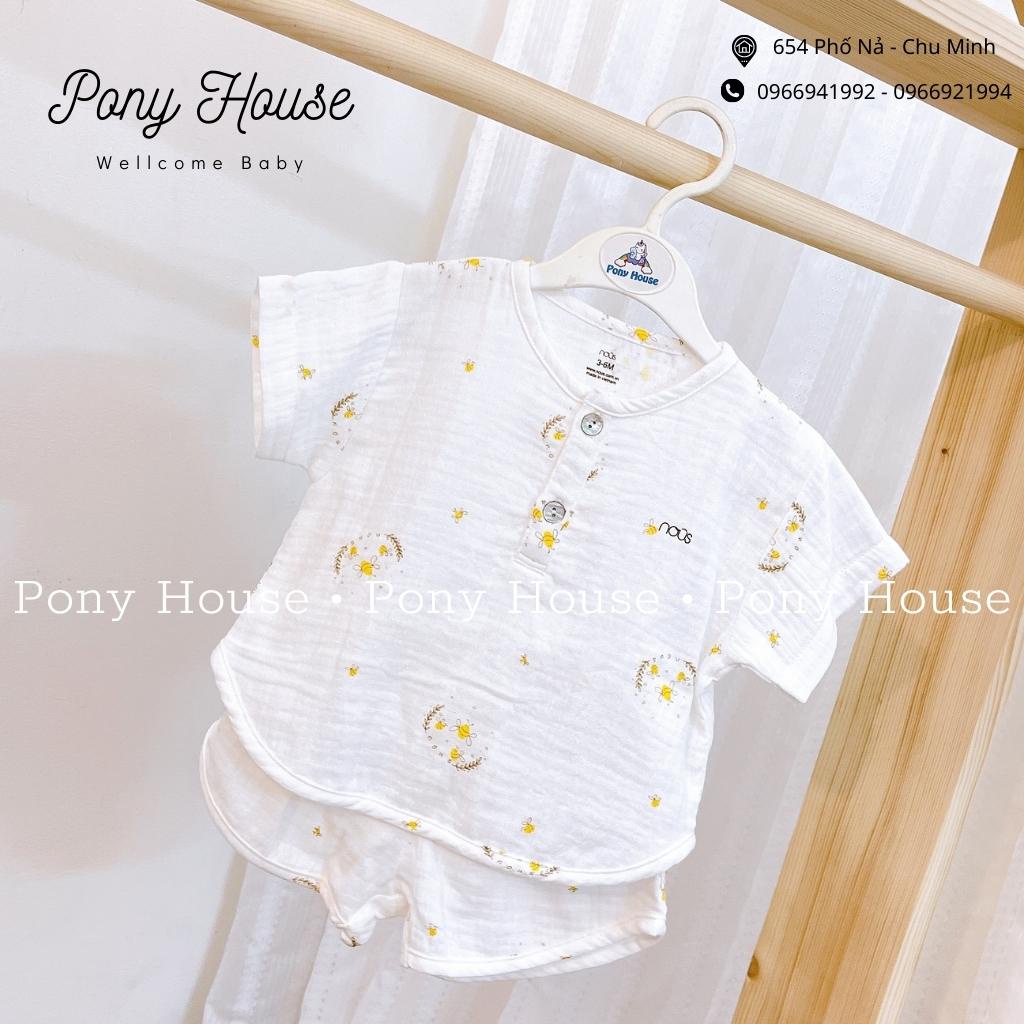 Bộ Cộc Nous Xô Cổ Trụ Siêu Mềm Mát, Thoáng Khí Cho Bé Trai, Bé Gái Size Từ 0-3M đền 6-9M