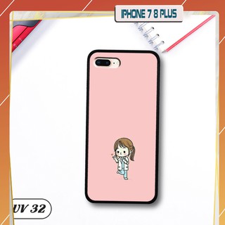Ốp lưng nhám viền dẻo IPhone 7 Plus/ 8 Plus in hình