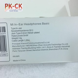 Tai Nghe nhét tai Xiaomi Basic Mi In-Ear Headphones Basic