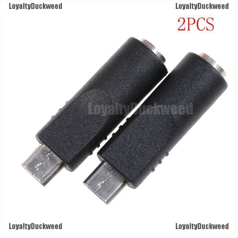 Bộ 2 đầu nối chuyển đổi 3.5mm x 1.1mm cái sang Micro USB 5 Pin đực