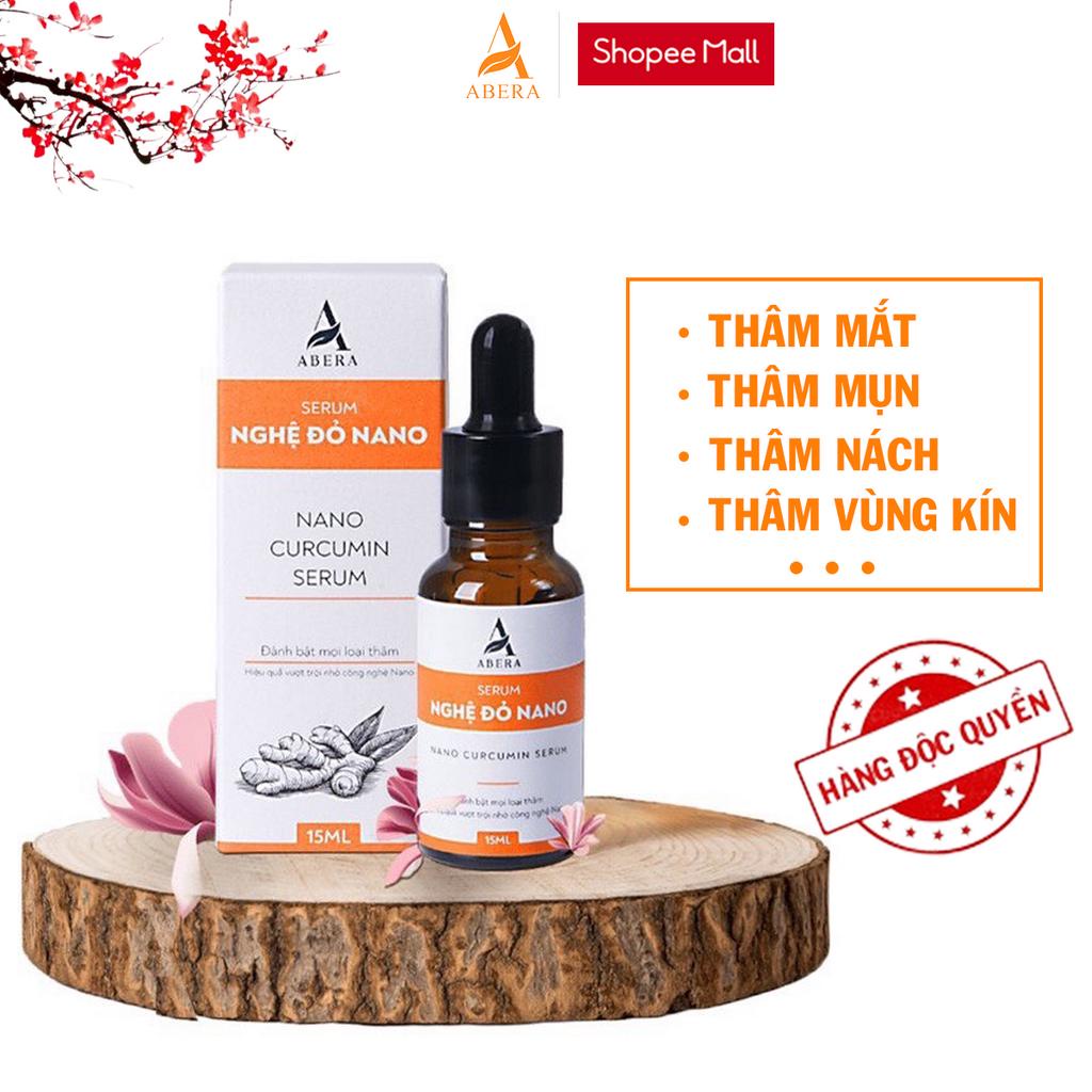 Serum mờ thâm nghệ đỏ nano Abera 15ml - Mờ mọi loại thâm dưỡng da trắng sáng phù hợp cho mọi loại da dùng cho nam và nữ