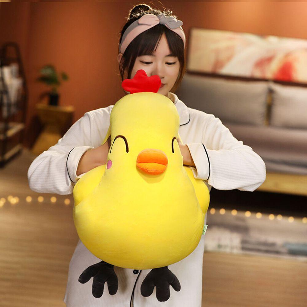Đồ Chơi Nhồi Bông Hình Chú Gà Vàng Nhỏ Nhắn Mềm Mại Trang Trí Phòng Ngủ