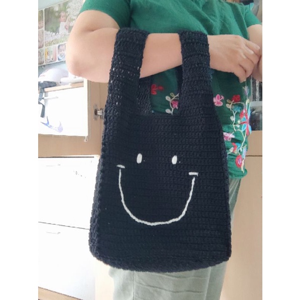 Túi len mặt cười Handmade - Smiley Bag