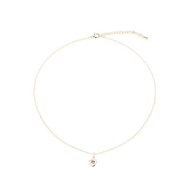 Dây chuyền mặt hình chữ M đơn giản thời trang Hàn Quốc phong cách cổ điển dành cho bạn nữ