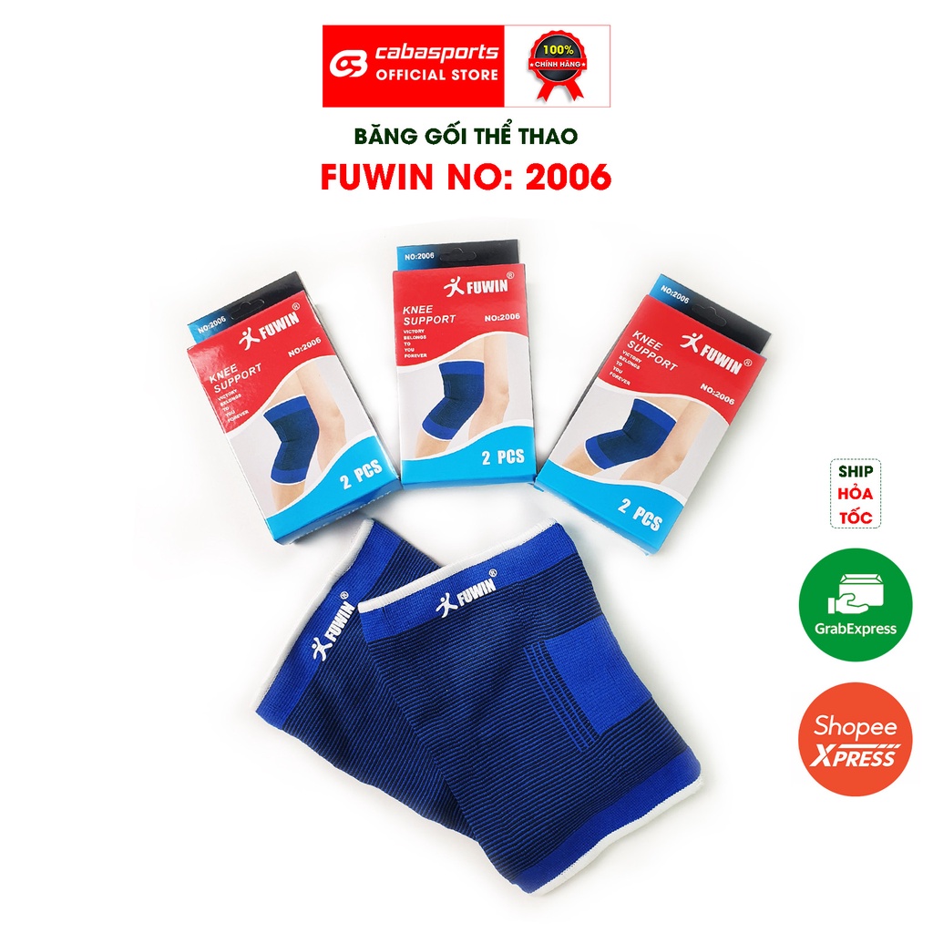 Bó gối thể thao Fuwin 2006 cao cấp - bảo vệ đầu gối khi vận động, băng gối thể thao hộp 02 sản phẩm chất lượng
