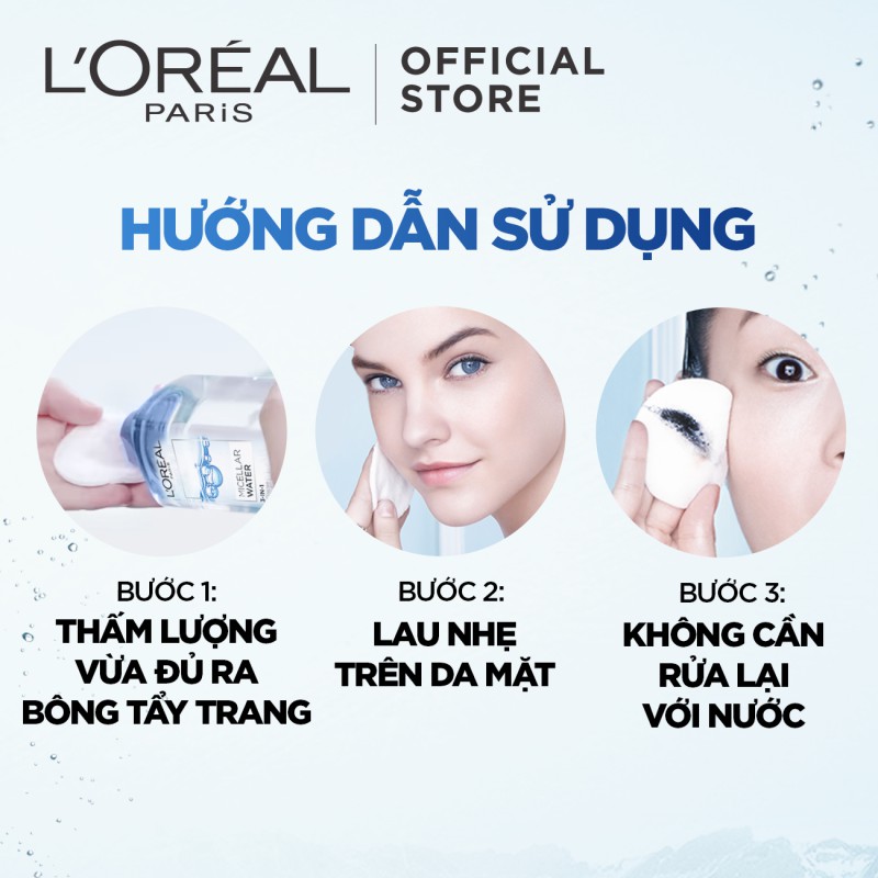 Bộ 2 nước tẩy trang dưỡng ẩm mượt da 3-in-1 L'Oreal Paris Micellar Water | WebRaoVat - webraovat.net.vn