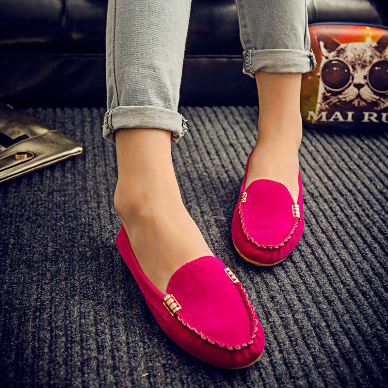Women's fashion casual candy colored flat shoes flat ballet shoes comfortable women's shoes