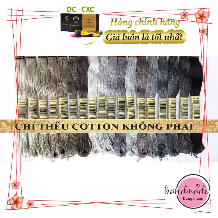 SET 18 TÉP CHỈ THÊU - MÀU NHƯ HÌNH - Chỉ thêu COTTON CXC / MS 19