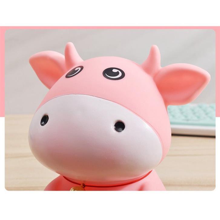 Ống heo nhựa tiết kiệm hình còn trâu 18x15cm siêu dễ thương