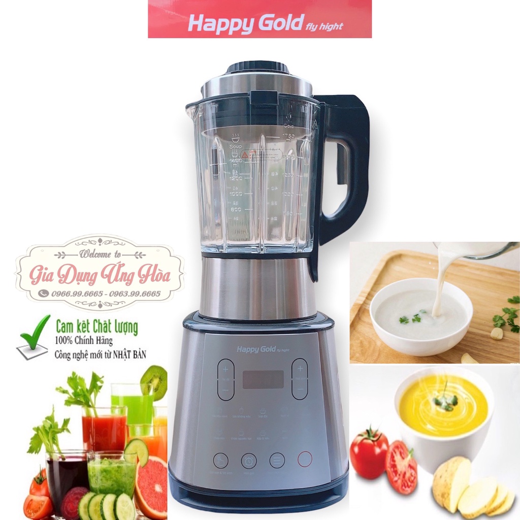 [Mã ELHA22 giảm 5% đơn 300K] Máy Làm Sữa Hạt Đa Năng- Happy Gold-Máy Nấu Sữa Hạt Đa Năng HG-M01