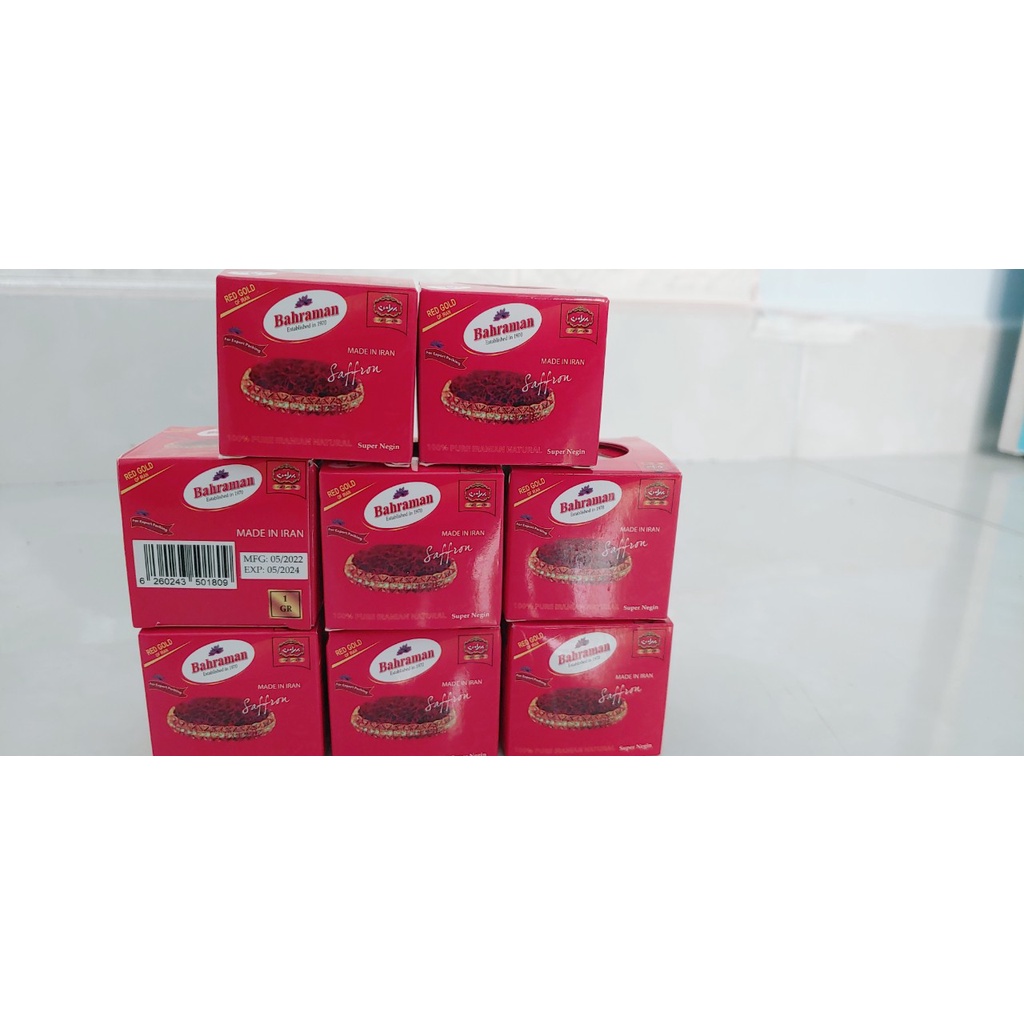 Nhụy Hoa Nghệ Tây Saffron Bahraman Super Negin Hũ 1gr