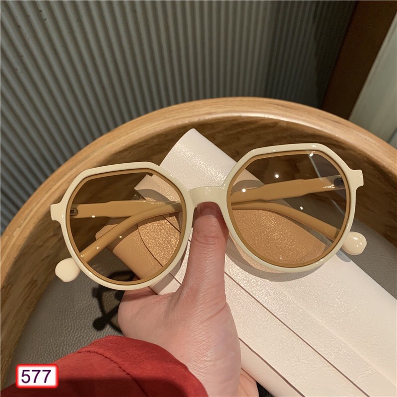Kính Form tròn Nam Nữ 577 Chất liệu nhựa hàn quốc kiểu dáng hot trend