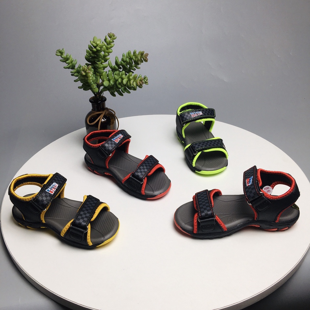 Sandal bé trai BlTIS 24-28 ❤️FREESHIP❤️ Dép quai hậu bé trai quai dán điều chỉnh đế cao su chống trượt DTB074100