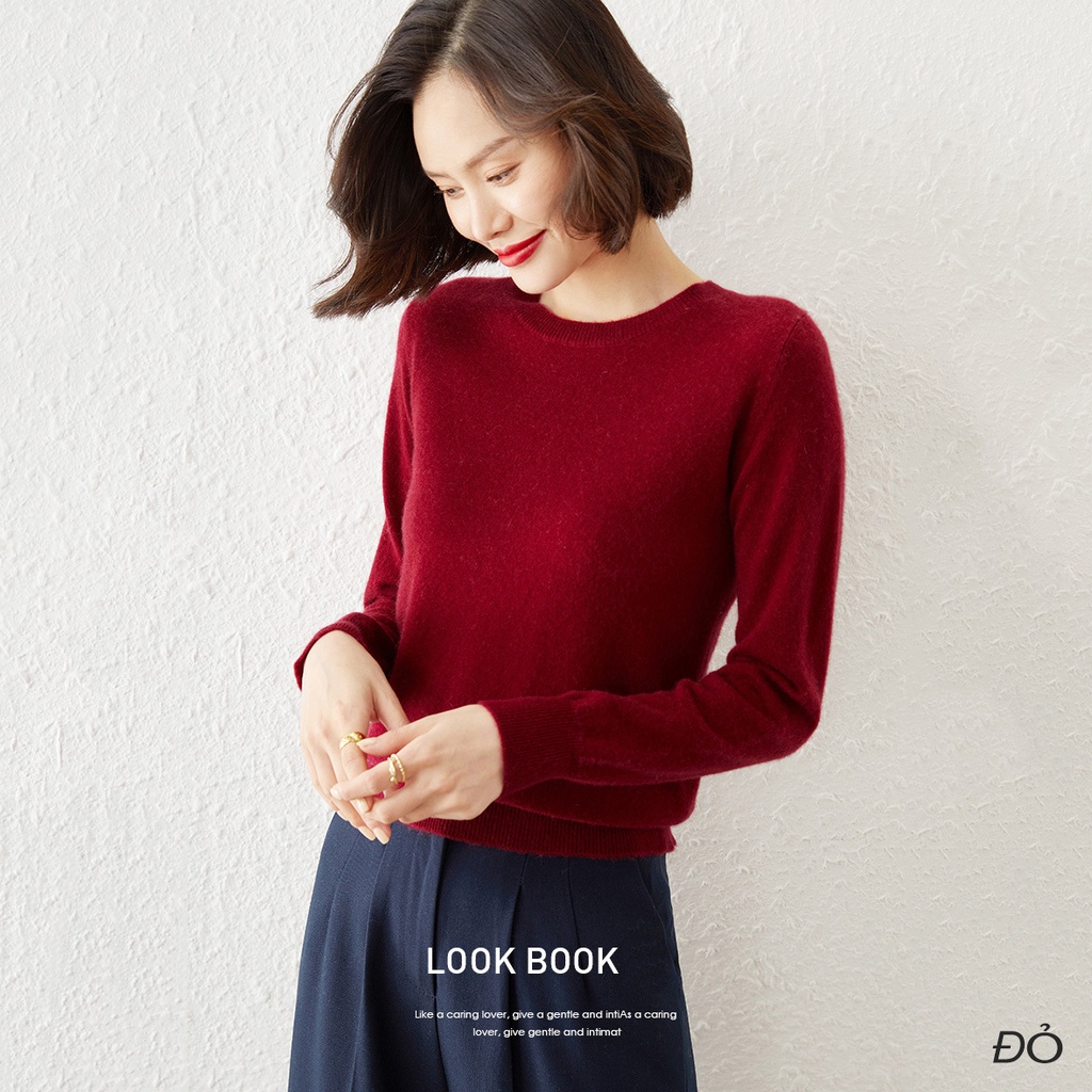 Áo len nữ dài tay cổ tròn trơn màu, Áo len basic trơn kiểu dáng Hàn Quốc chất lông cừu siêu mềm mịn | BigBuy360 - bigbuy360.vn