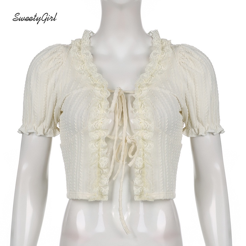 Áo Thun Ngắn Tay Màu Trơn Ôm Dáng Thiết Kế Dây Cột Gợi Cảm Hàng Mới Cho Bạn Gái 2022