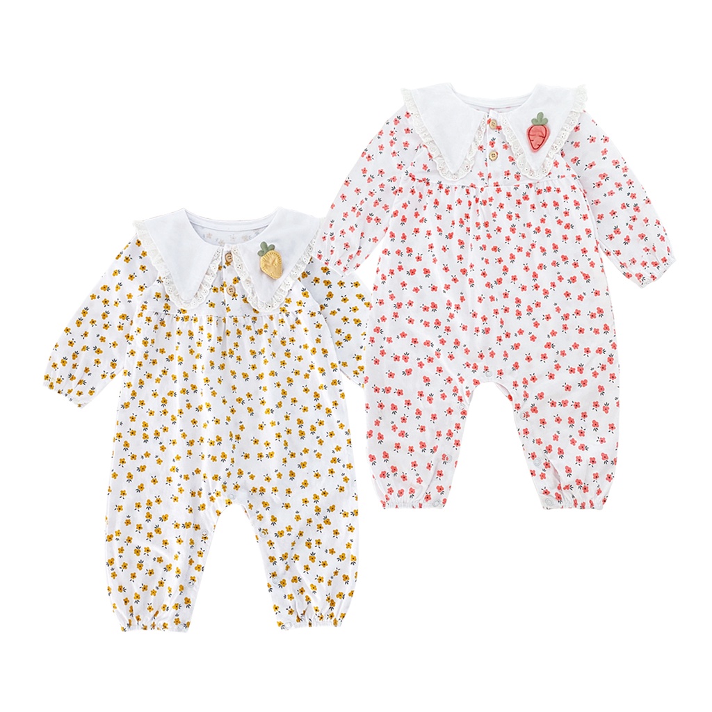 Áo liền quần dáng dài SANLUTOZ vải cotton mềm mịn thời trang mùa thu cho bé