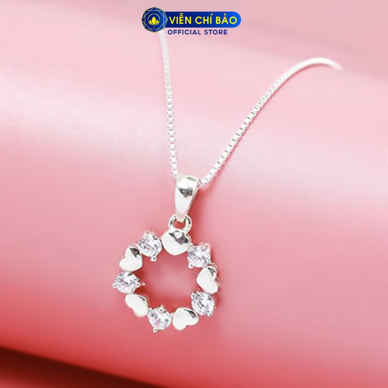 Dây chuyền bạc nữ mặt nguyệt quế chất liệu bạc 925 thời trang phụ kiện trang sức Viễn Chí Bảo D400800